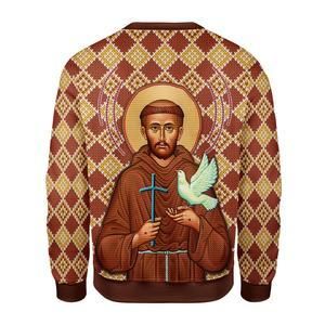 Saint Francis Of Assisi Ugly Christmas Sweater | For Men & Women | Adult | US3524- Best Christmas Gifts 2023