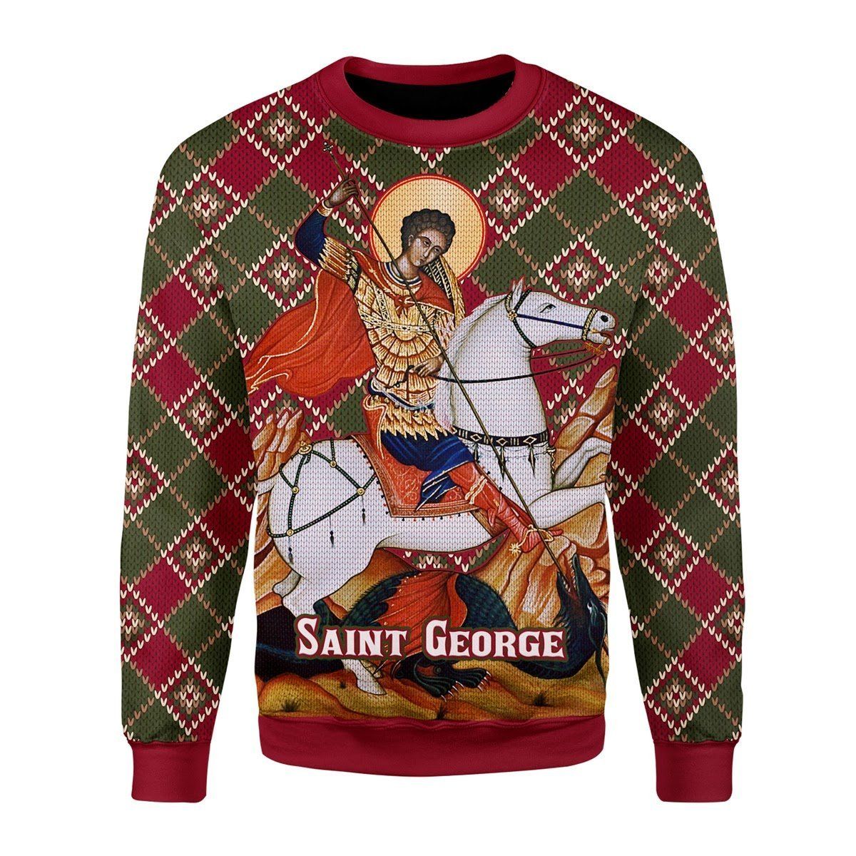 Saint George Ugly Christmas Sweater | For Men & Women | Adult | US3477- Best Christmas Gifts 2023