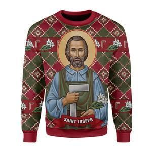 Saint Joseph Ugly Christmas Sweater | For Men & Women | Adult | US3595- Best Christmas Gifts 2023