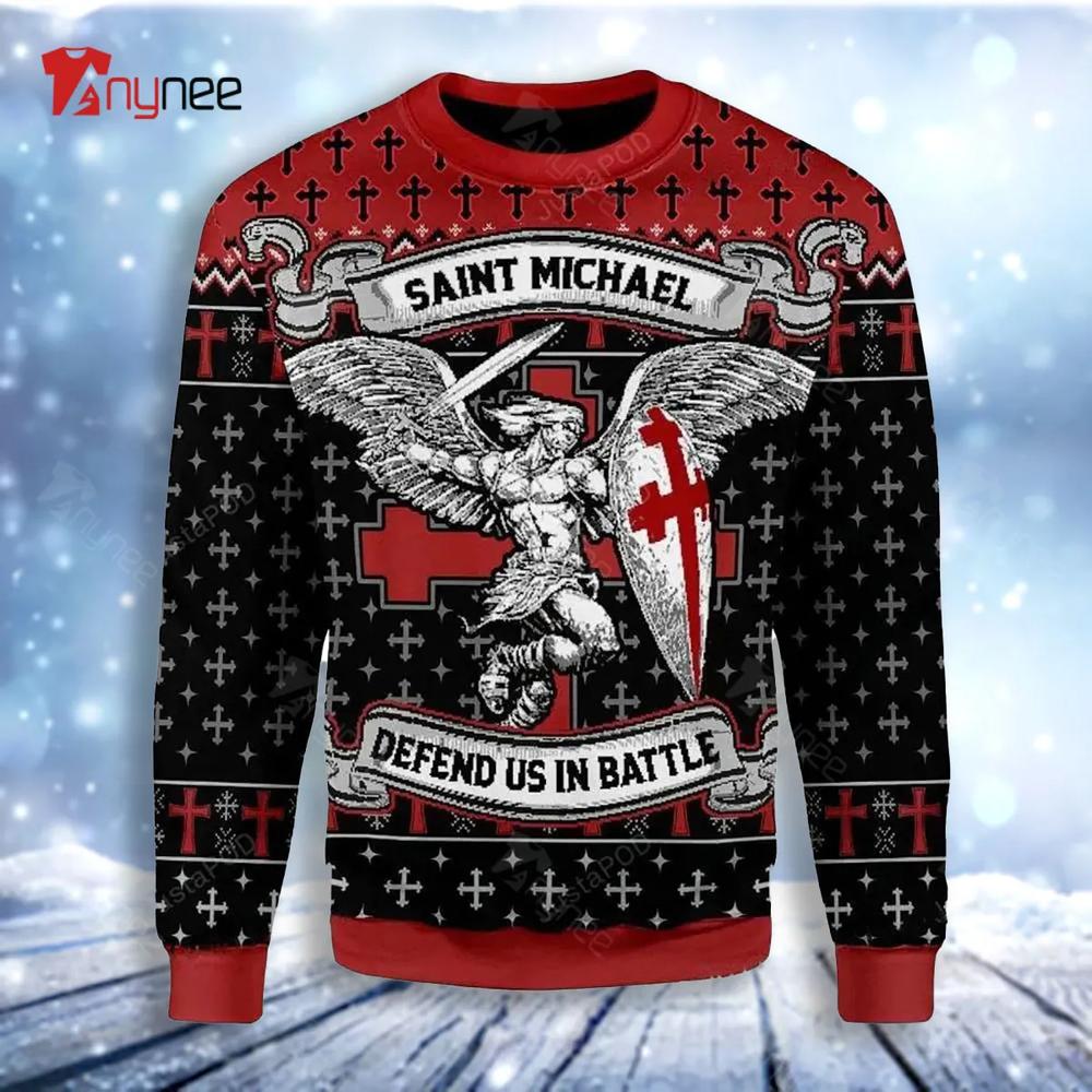 Saint Michael Ugly Christmas Sweater- Best Christmas Gifts 2023