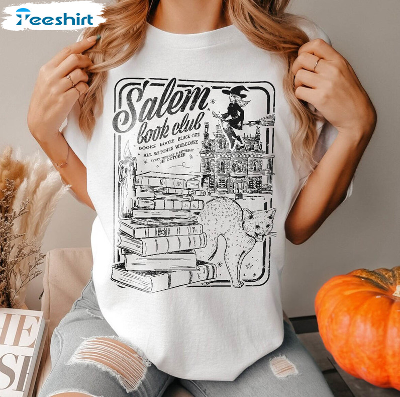 Salem Book Club Shirt, Bookish Halloween Sweatshirt Sweater