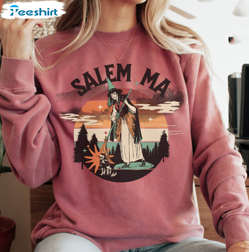 Salem Comfort Colors Shirt, Halloween Salem Massachusetts Short Sleeve Tee Tops