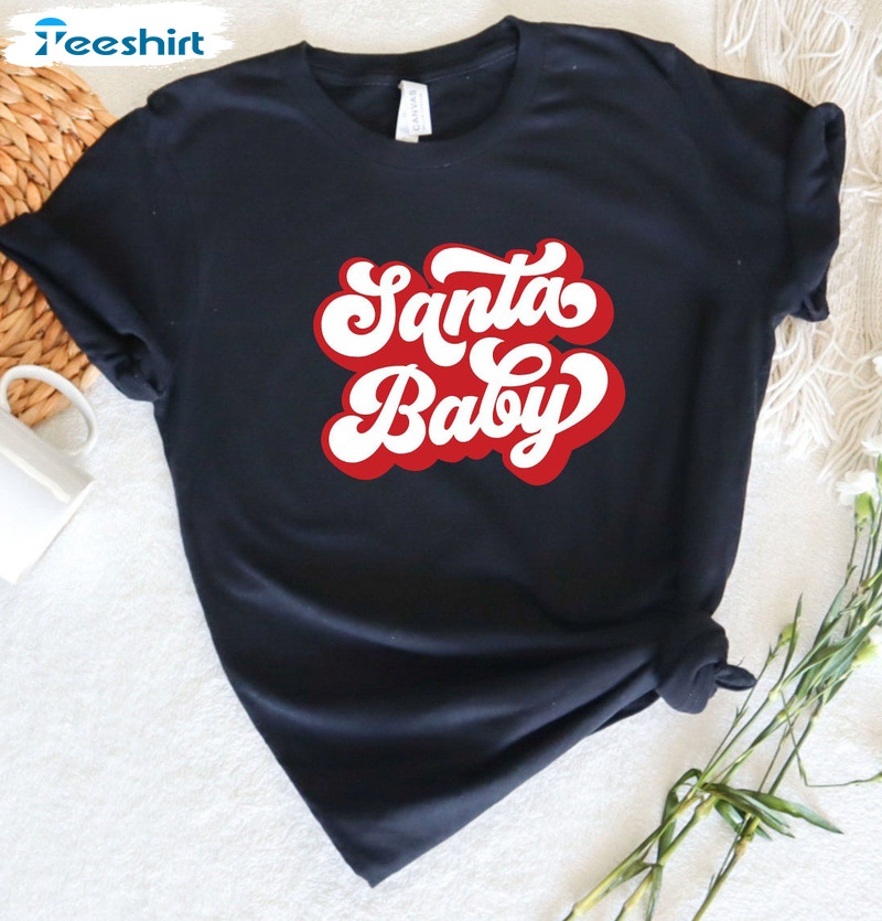 Santa Baby Shirt – Christmas Vibes Short Sleeve Unisex Hoodie