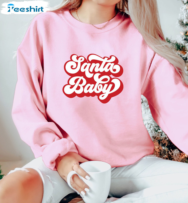 Santa Baby Shirt – Christmas Vibes Short Sleeve Unisex Hoodie