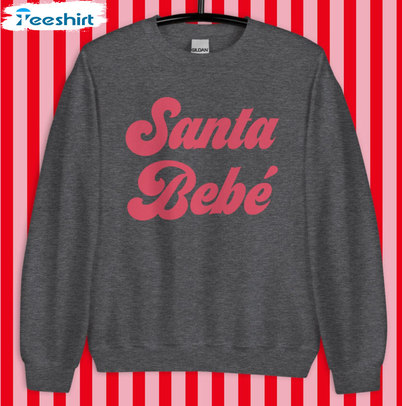 Santa Bebe Sweatshirt, Christmas Vintage Crewneck Unisex Hoodie