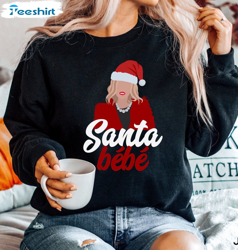 Santa Bebe Trendy Shirt, Funny Christmas Unisex Hoodie Long Sleeve