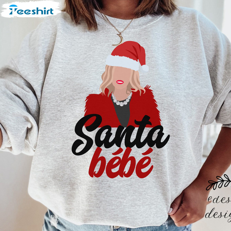 Santa Bebe Trendy Shirt, Funny Christmas Unisex Hoodie Long Sleeve