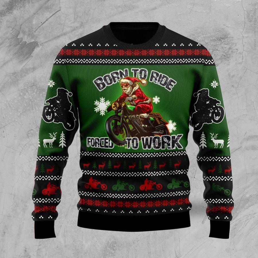 Santa Born To Ride Ugly Christmas Sweater | For Men & Women | Adult | US1962- Best Christmas Gifts 2023