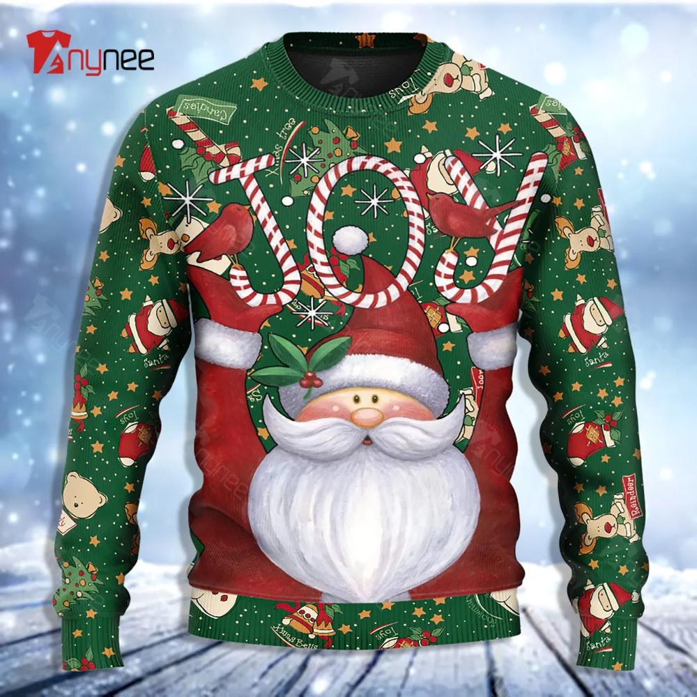 Santa Claus Lover Joy Ugly Christmas Sweater- Best Christmas Gifts 2023