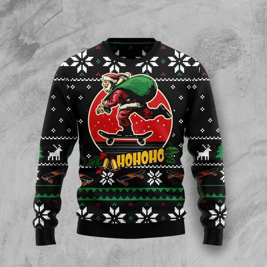 Santa Claus Skateboard Ugly Christmas Sweater | For Men & Women | Adult | US1439- Best Christmas Gifts 2023