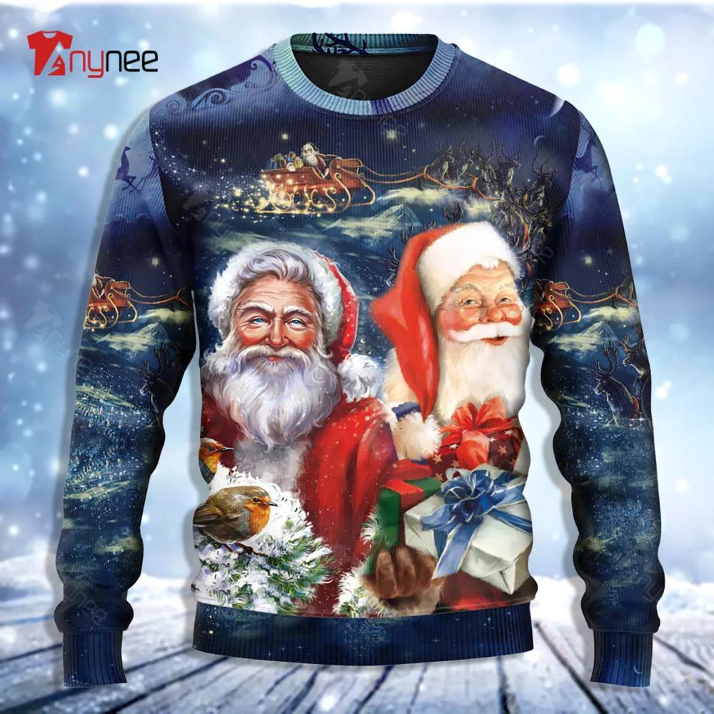 Santa Claus Snow Ugly Christmas Sweater- Best Christmas Gifts 2023