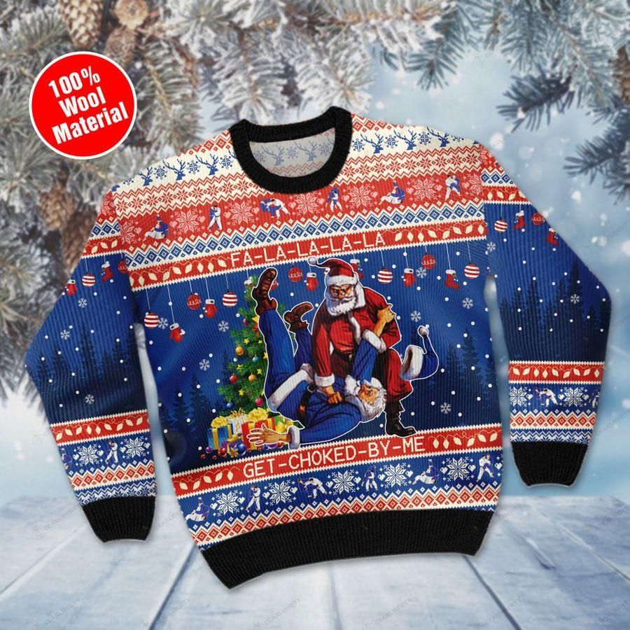 Santa Claus With Sayings FA-LA-LA-LA-LA  Ugly Christmas Sweater | For Men & Women | Adult |US1262- Best Christmas Gifts 2023