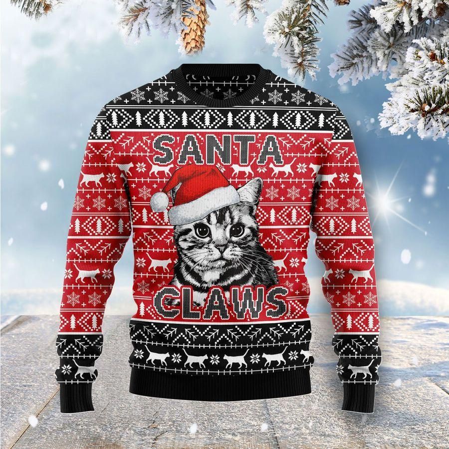 Santa Claws Cat Ugly Christmas Sweater | For Men & Women | Adult | US1860- Best Christmas Gifts 2023