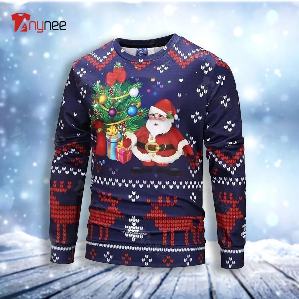 Santa Cute Cartoon Ugly Christmas Sweater- Best Christmas Gifts 2023