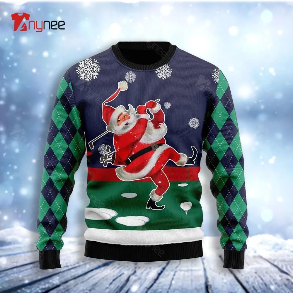 Santa Golfer Ugly Christmas Sweater- Best Christmas Gifts 2023