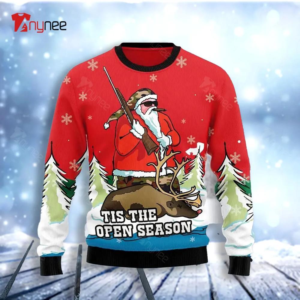 Santa Hunting Ugly Christmas Sweater- Best Christmas Gifts 2023