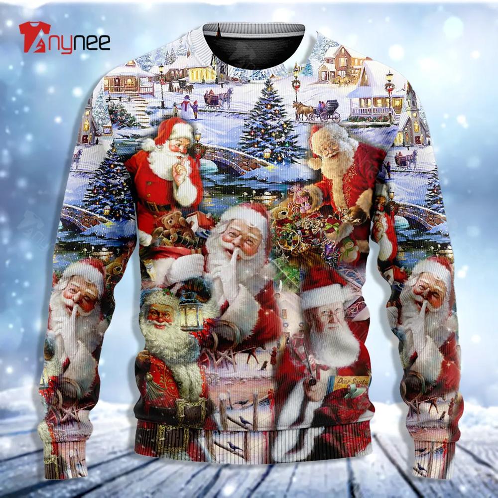 Santa I’M Just Here For The Ho’S Ugly Christmas Sweater- Best Christmas Gifts 2023