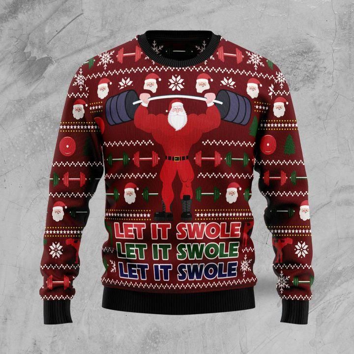 Santa Let It Swole Ugly Christmas Sweater | For Men & Women | Adult | US1485- Best Christmas Gifts 2023