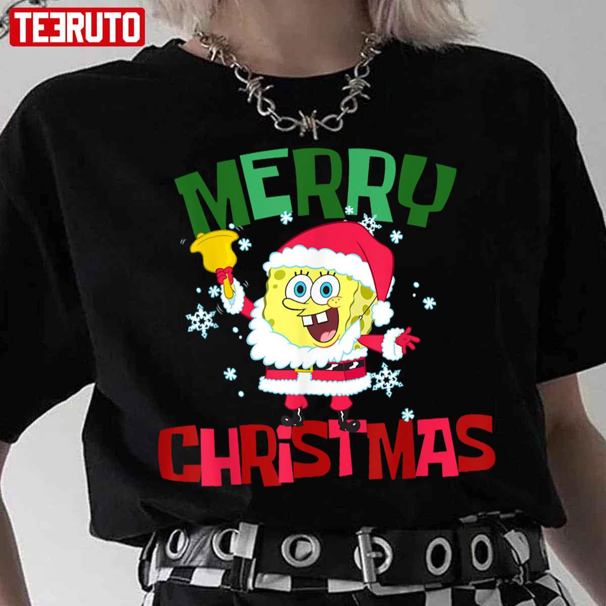 Santa Outfit Merry Christmas Halloween Spongebob Squarepants Unisex T-Shirt