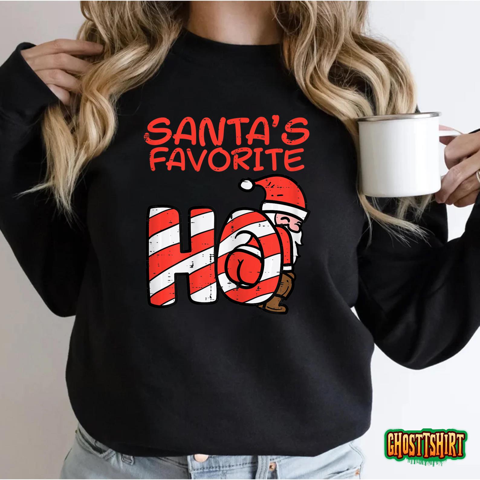 Santas Favorite Funny Naughty Adult Christmas Xmas T-Shirt