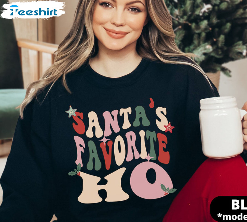 Santa’s Favorite Ho Christmas Shirt, Vintage Short Sleeve Tee Tops