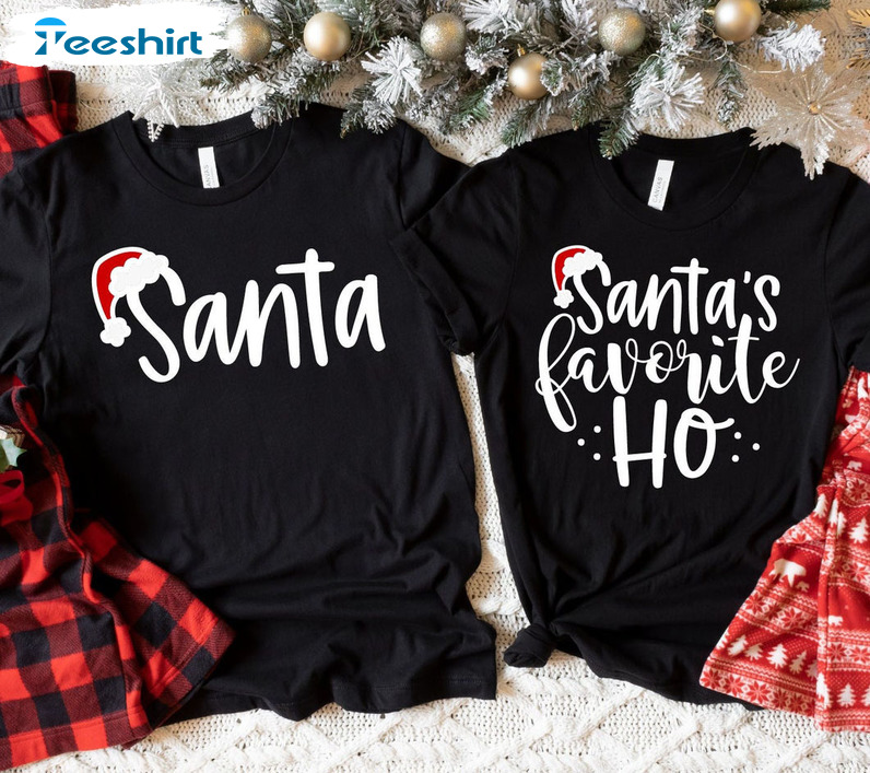 Santa’s Favorite Ho Shirt, Christmas Matching Tee Tops Unisex Hoodie