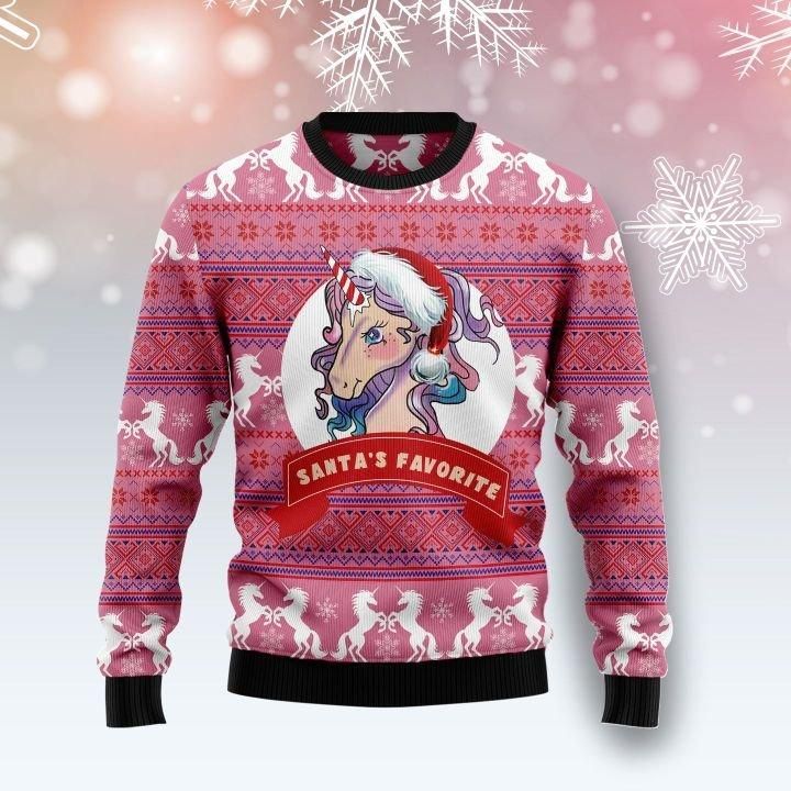 Santa’s Favorite Unicorn Ugly Christmas Sweater | For Men & Women | Adult | US1393- Best Christmas Gifts 2023