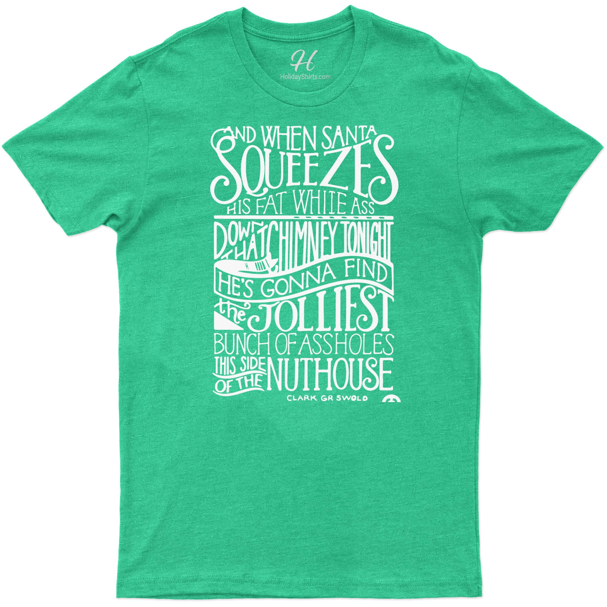 Santa’s Hilarious Chimney Adventure Xmas Shirt