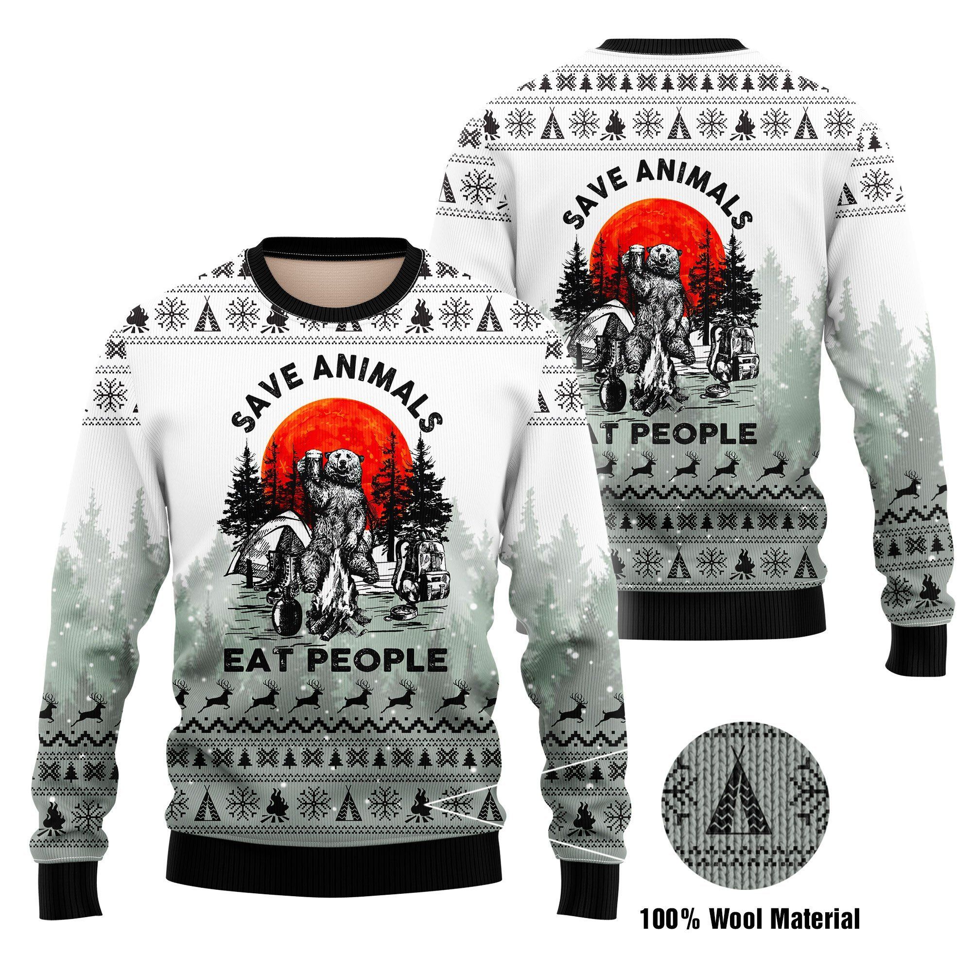 Save Animals Ugly Christmas Sweater | For Men & Women | Adult | US1692- Best Christmas Gifts 2023