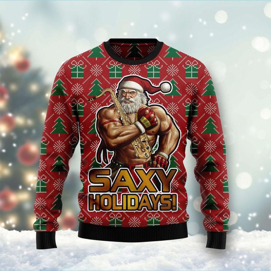 Saxy Holidays Ugly Christmas Sweater | For Men & Women | Adult | US1428- Best Christmas Gifts 2023