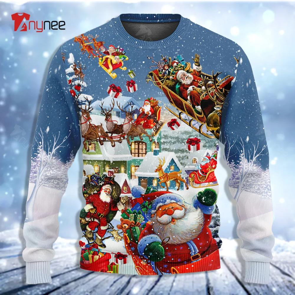 Say Hi From Santa’S Sleigh Ugly Christmas Sweater- Best Christmas Gifts 2023