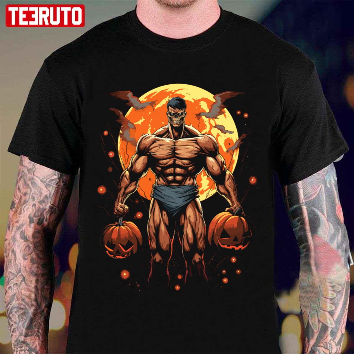 Scary Beast Creepy Swole Halloween Gym Gains Unisex T-Shirt