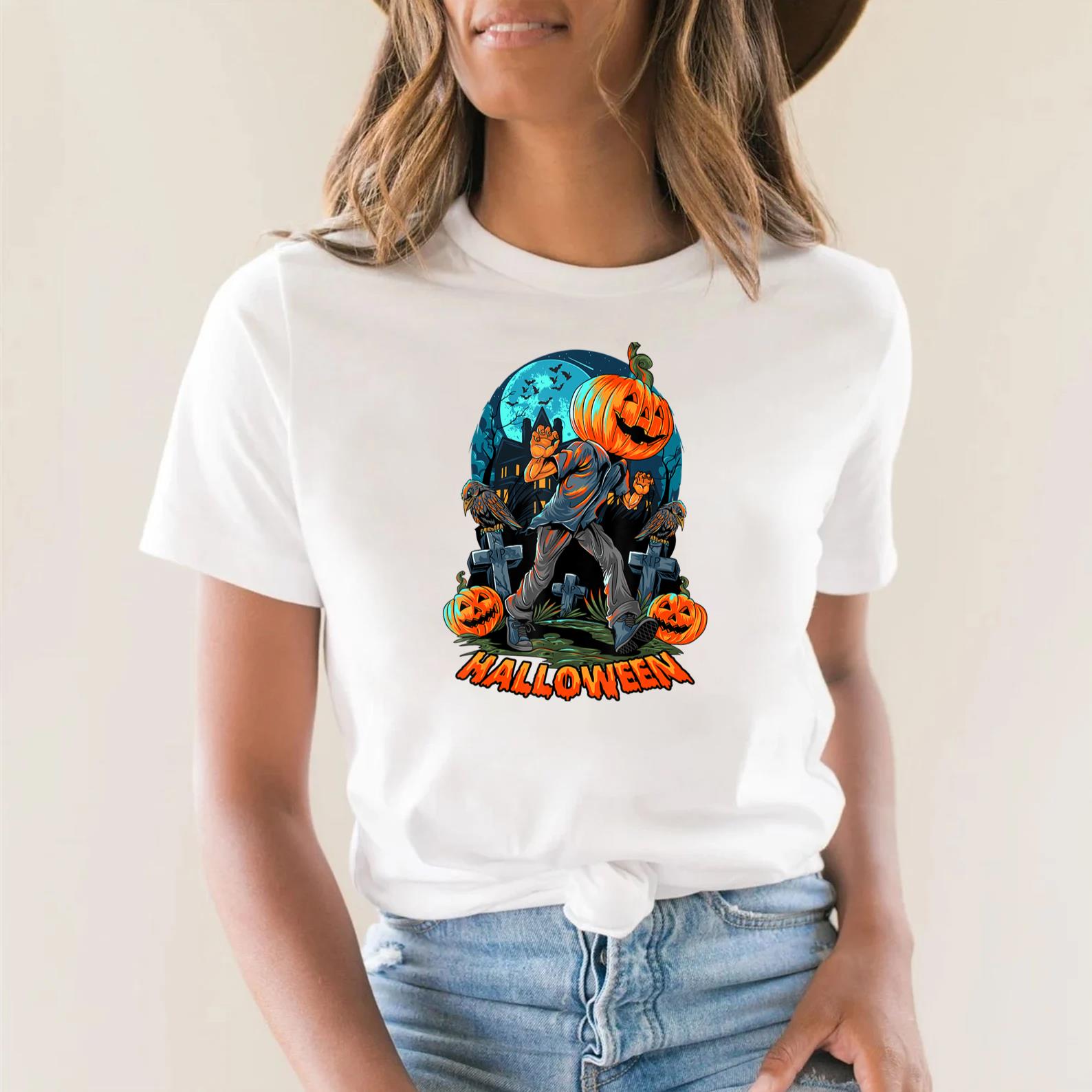 Scary Pumpkin Head Halloween T-Shirt