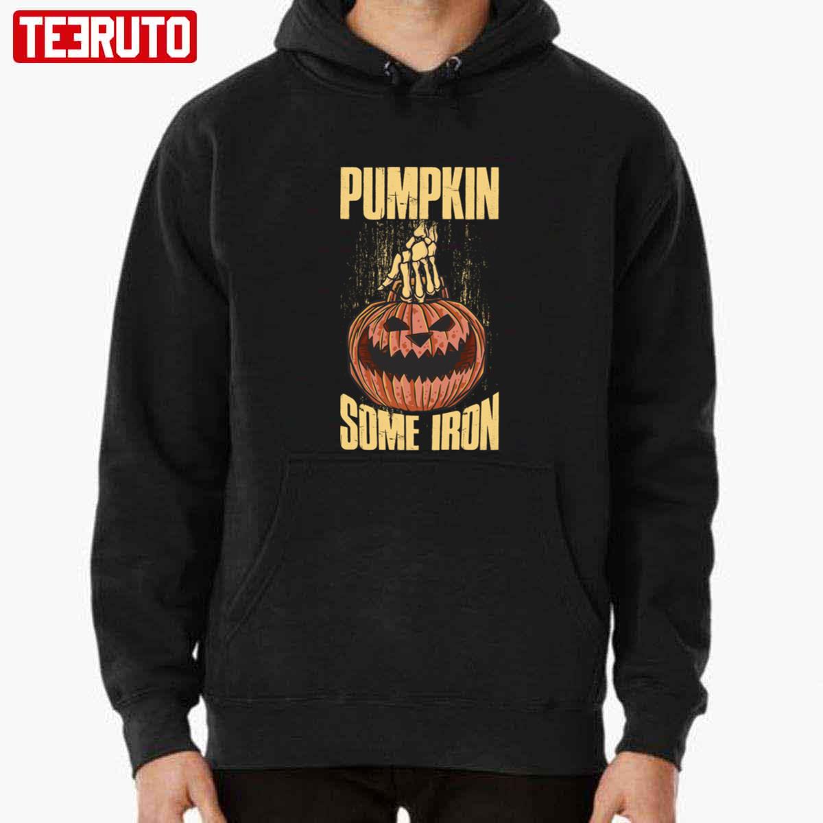 Scary Pumpkin Some Iron Halloween Funny Pumpkin Thanksgiving Unisex T-shirt