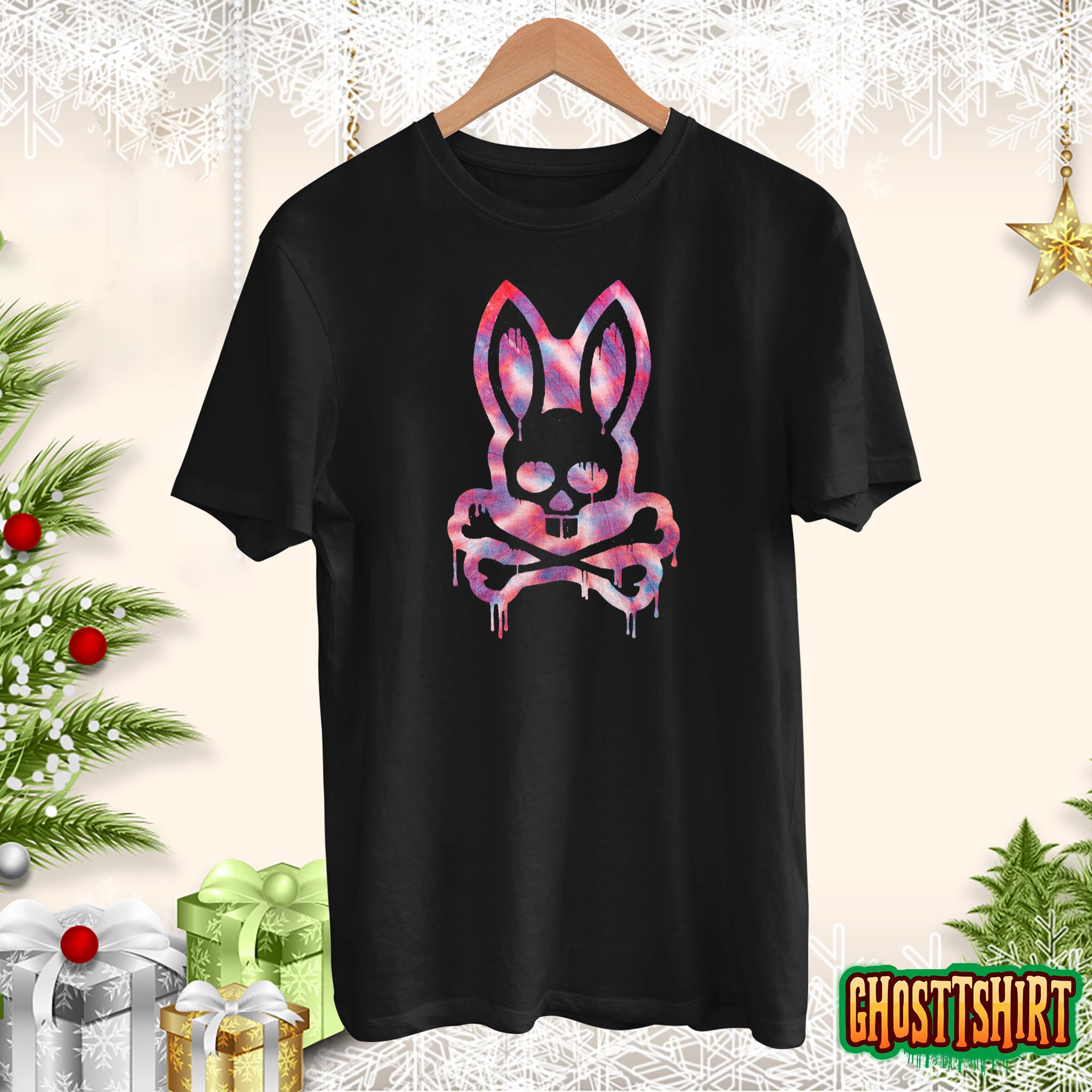 Scary Skull And Crossbones Bad Rabbit Horror Bunny Halloween T-Shirt