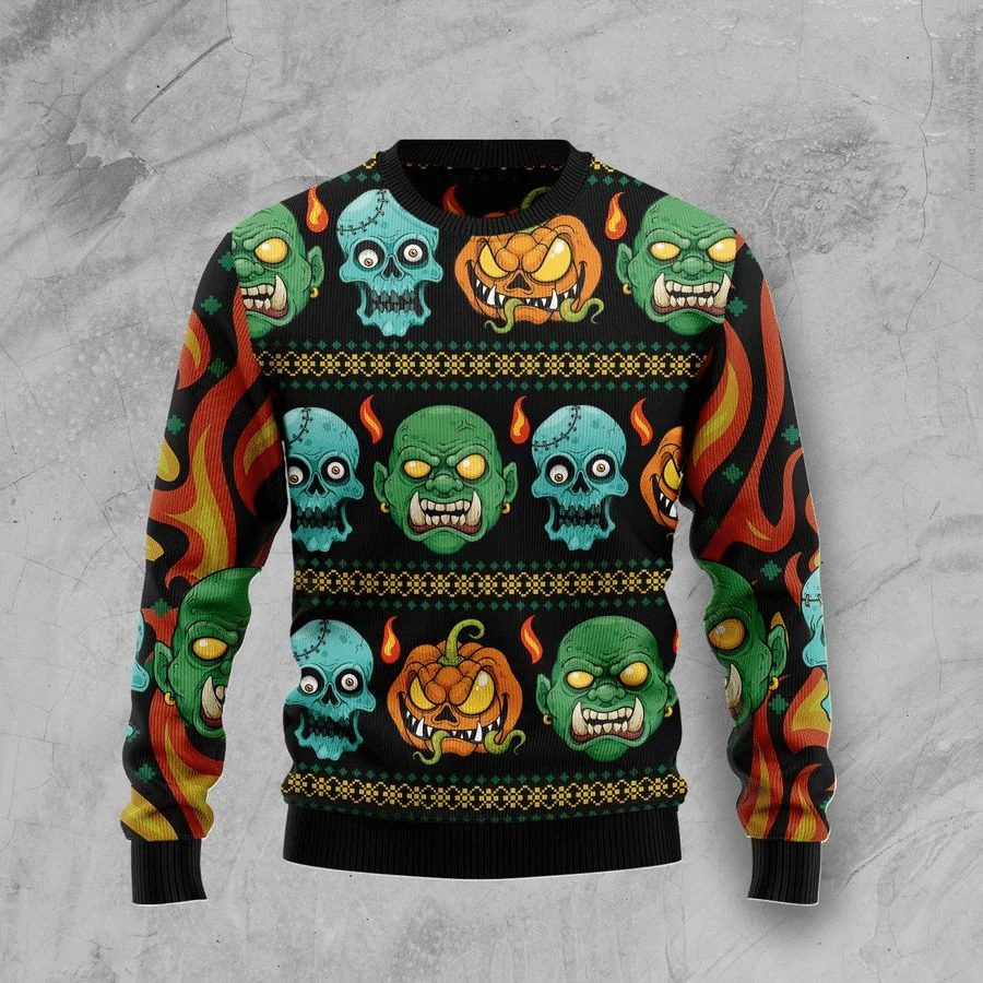 Scary Zombie Ugly Christmas Sweater | For Men & Women | Adult | US1848- Best Christmas Gifts 2023