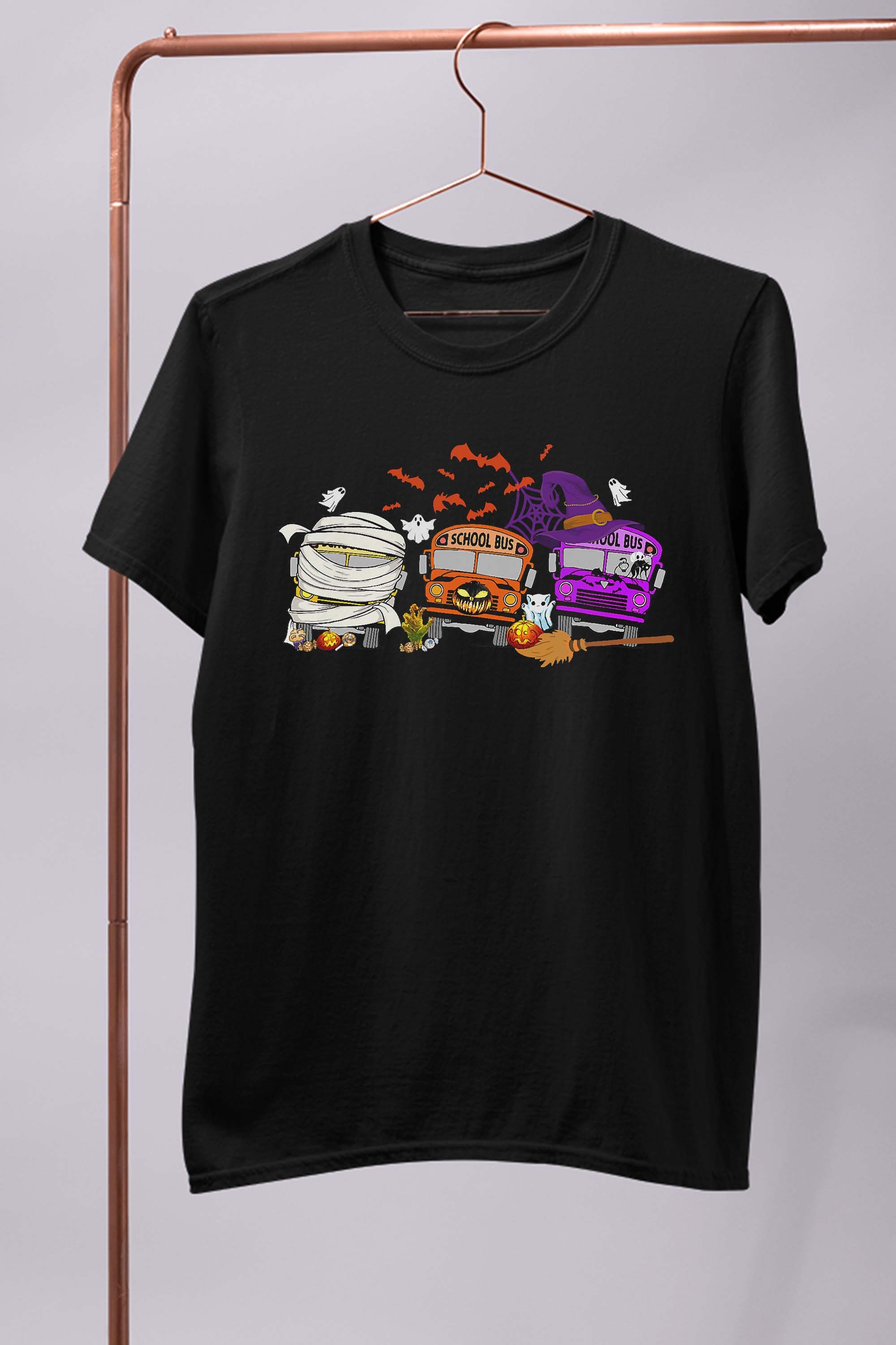 School Bus Driver Funny Halloween Costume Bus Driver Gift T-Shirt