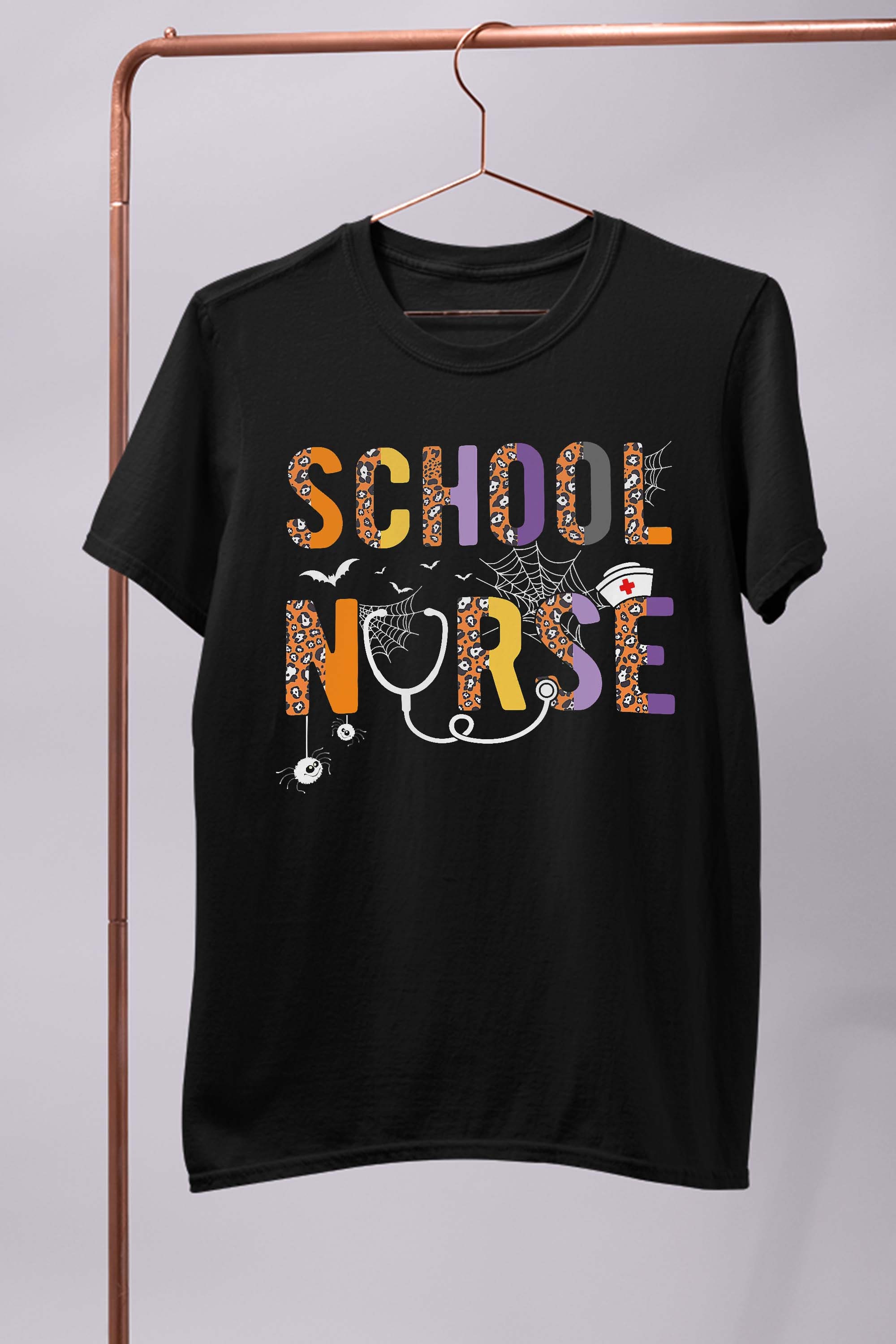 School Nurse Nurselife Halloween Costumes Registered Nurse T-Shirt