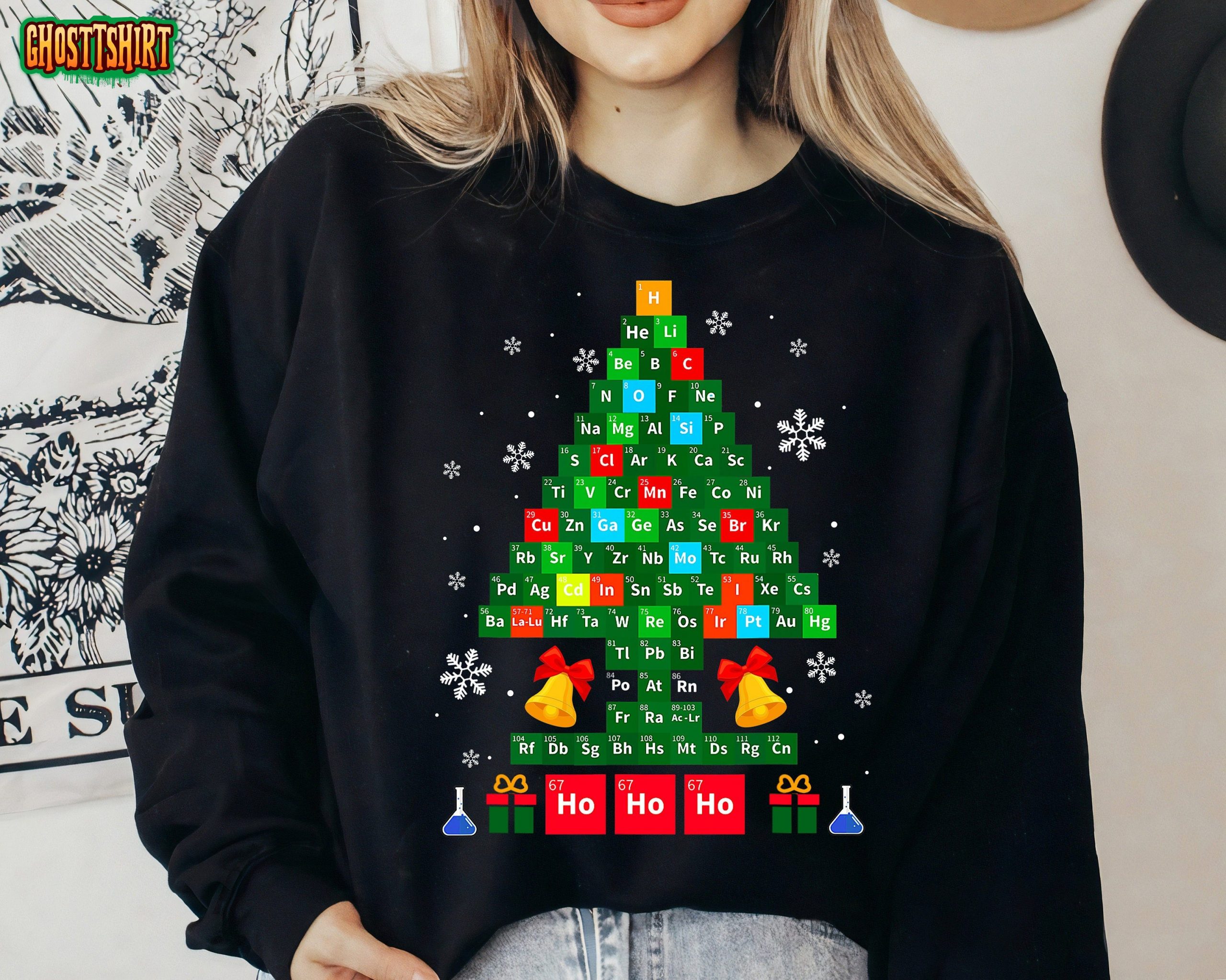 Science Christmas Funny Oh Chemist Tree Chemistree Chemistry Sweatshirt