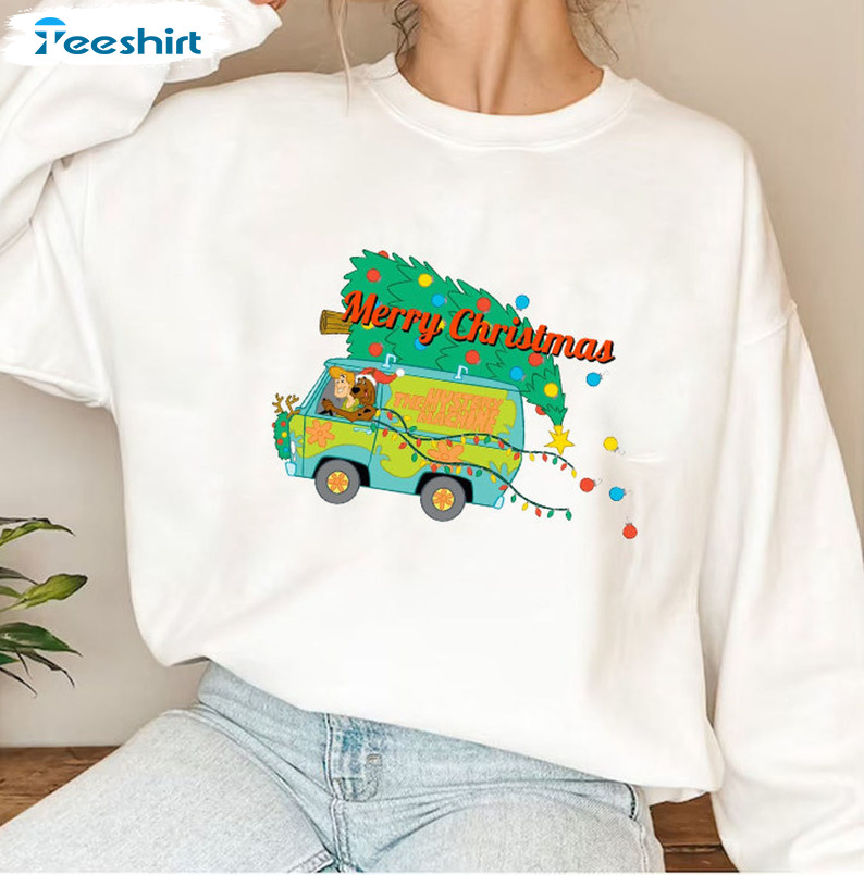 Scooby Doo Christmas Shirt – Merry Christmas Sweatshirt Long Sleeve For Family