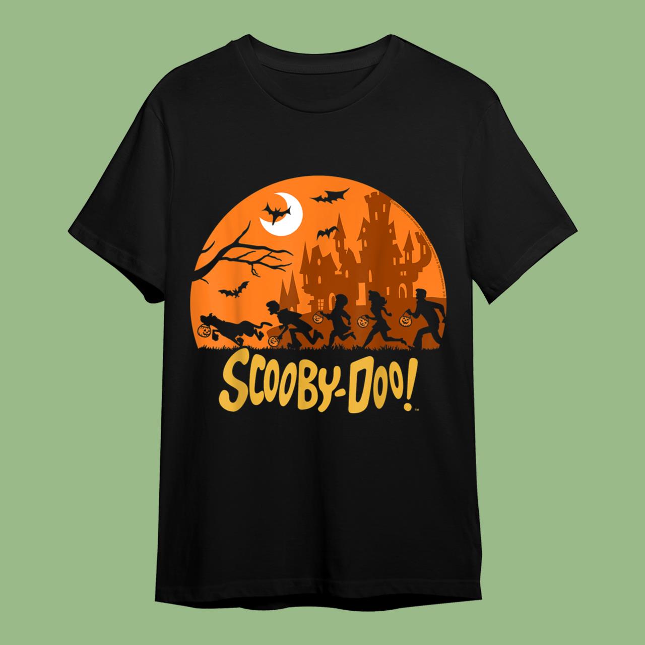 Scooby Doo The Gang Halloween Silhouette Logo T-Shirt