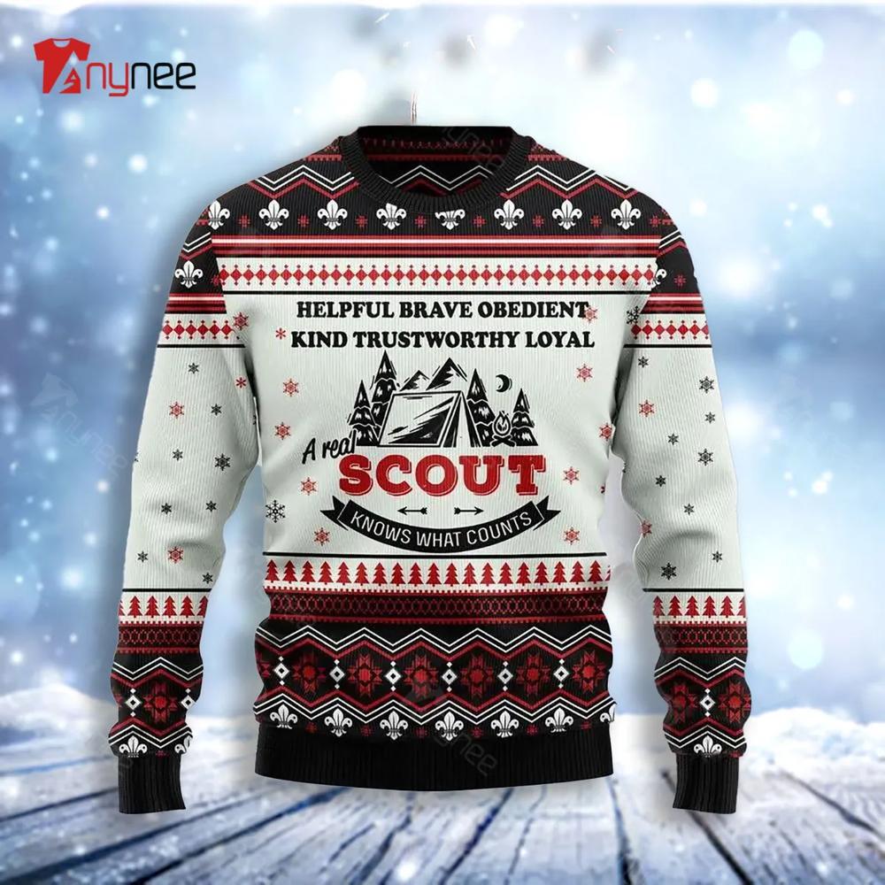 Scout Knows What Counts Ugly Christmas Sweater- Best Christmas Gifts 2023