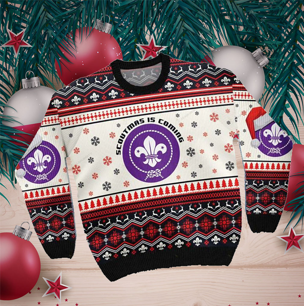 Scoutmas Is Coming Ugly Sweater For Scouts On National Ugly Sweater Day And Christmas Time- Best Christmas Gifts 2023