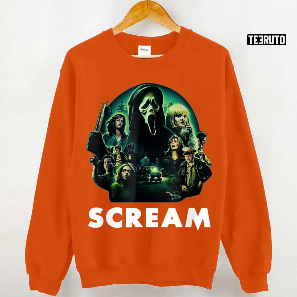 Scream Ghostface Creepy 80s Horror Movie Halloween Unisex T-Shirt