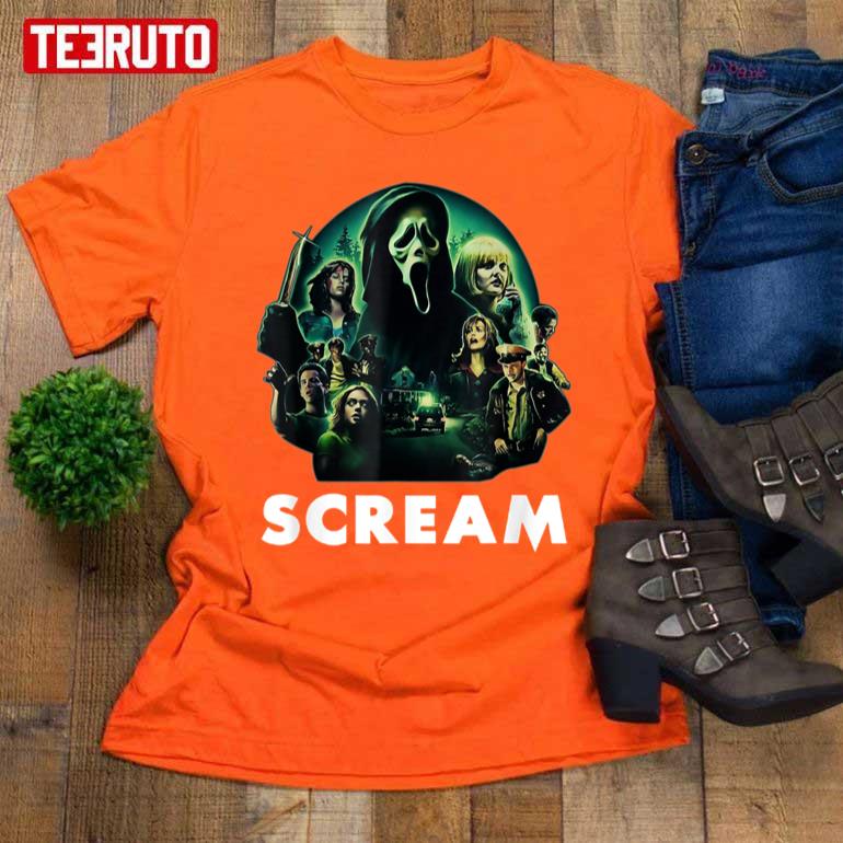 Scream Ghostface Creepy 80s Horror Movie Halloween Unisex T-Shirt