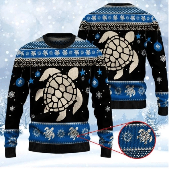 Sea Turtle Winter Ugly Christmas Sweater | For Men & Women | Adult | US1402- Best Christmas Gifts 2023