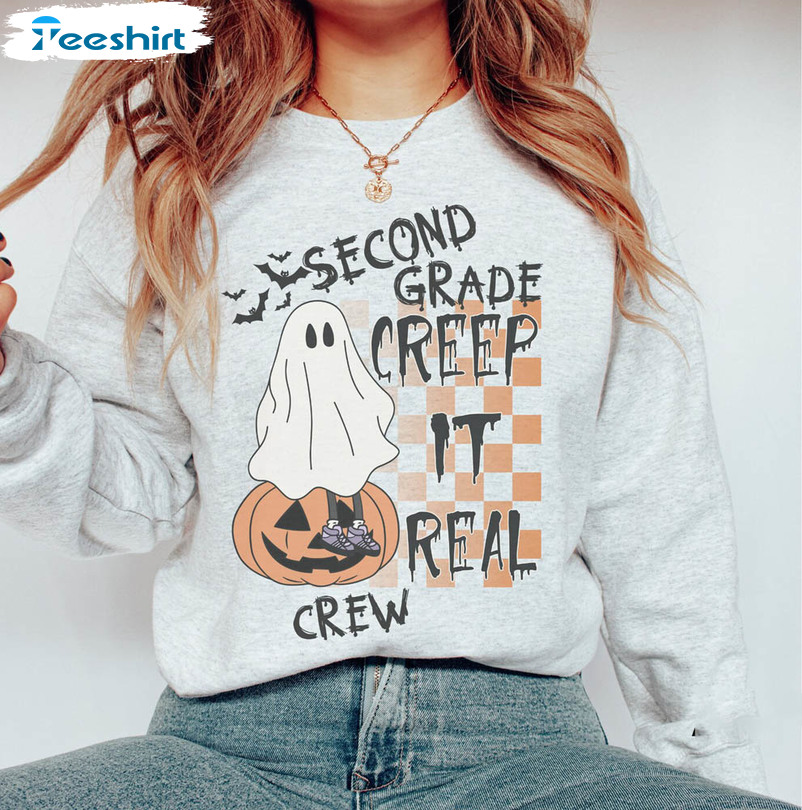 Second Grade Teacher Shirt, Halloween Unisex Hoodie Tee Tops