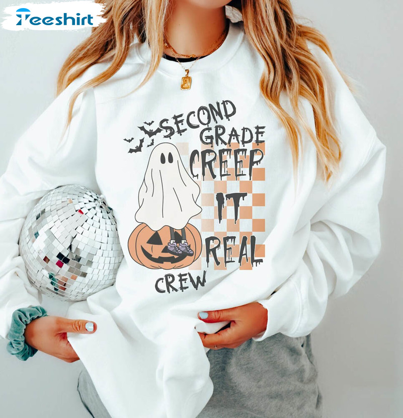 Second Grade Teacher Shirt, Halloween Unisex Hoodie Tee Tops