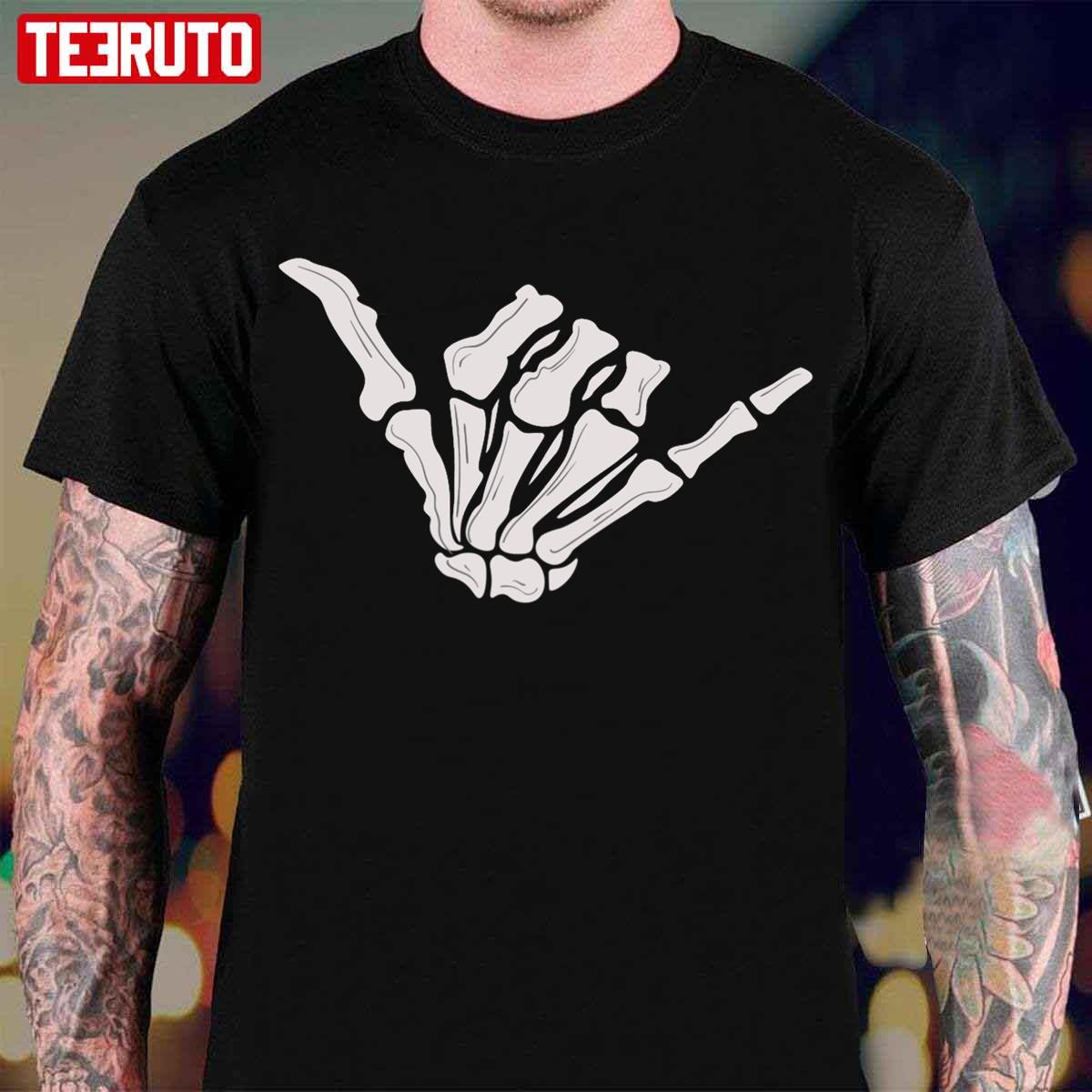 Shaka Skull Hand Sign Halloween Unisex T-Shirt