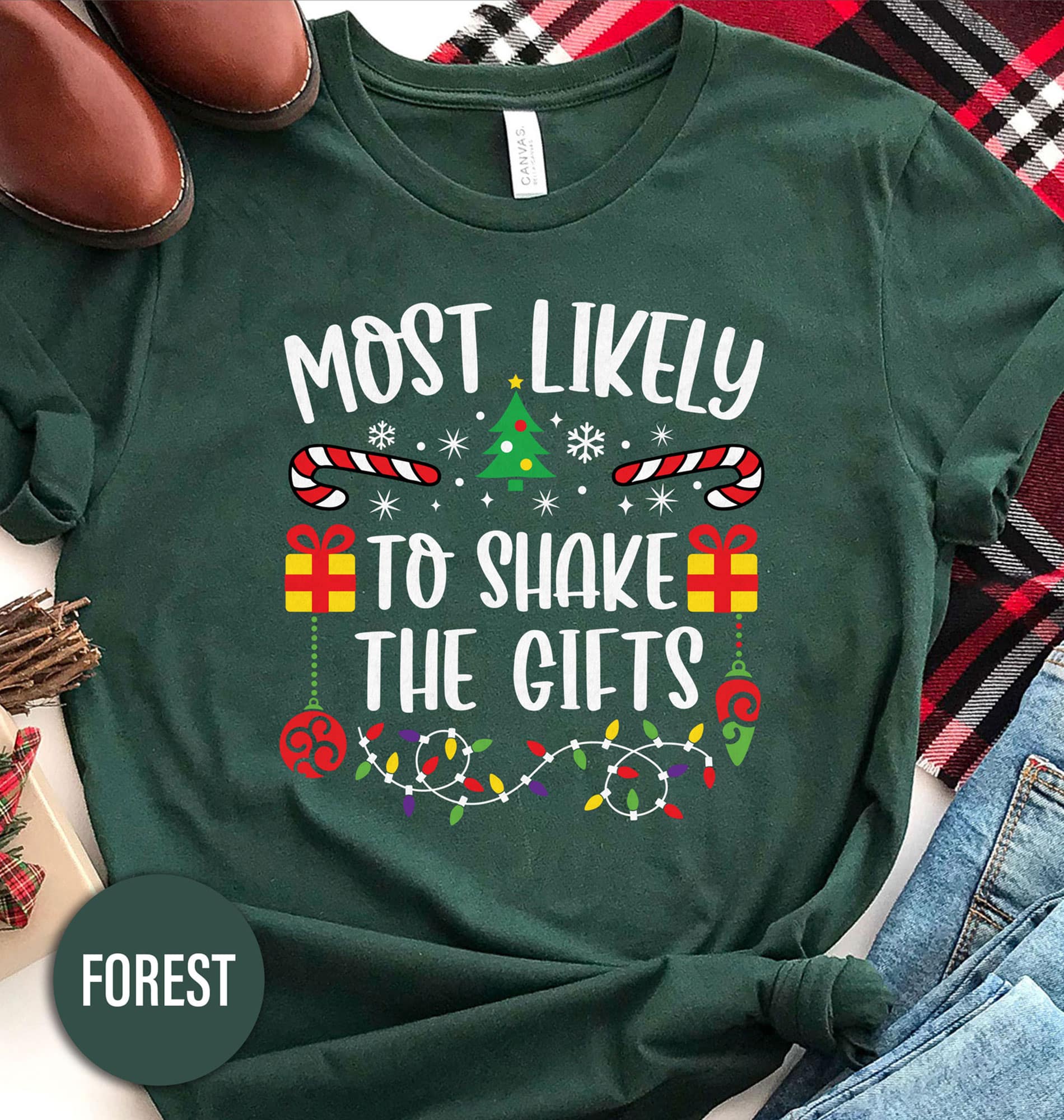 “Shake the Gifts” Fun Christmas Shirt